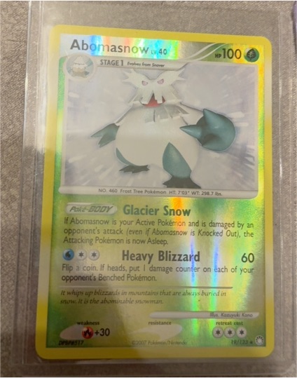 2007 Pokémon Mysterious Treasures #19 Abomasnow — front