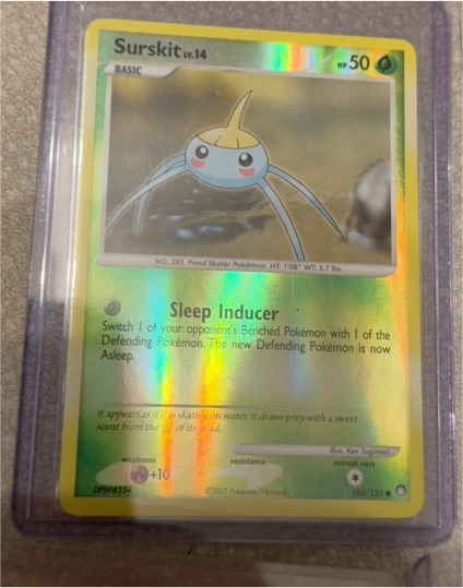 2007 Pokémon Mysterious Treasures #104 Surskit — front