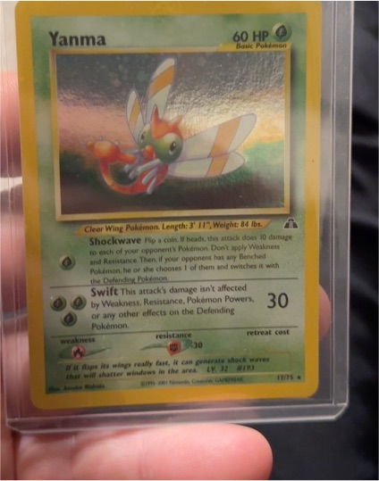 2001 Pokemon Neo Discovery #17 Yanma — front