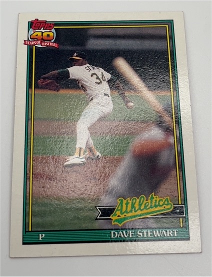 1991 Topps #580 Dave Stewart — front