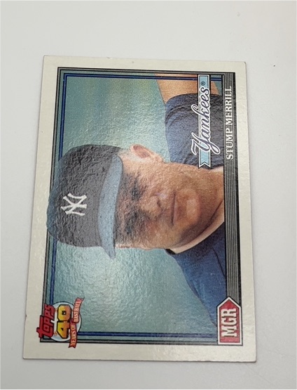 1991 Topps #429 Stump Merrill — front