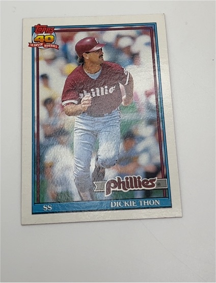 1991 Topps #439 Dickie Thon — front