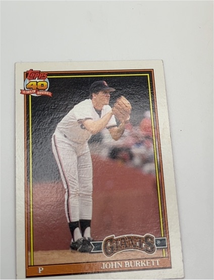 1991 Topps #447 John Burkett San Francisco Giants — front
