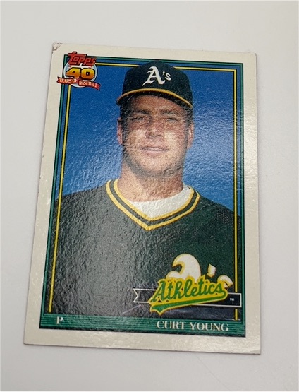 1991 Topps #473 Curt Young — front