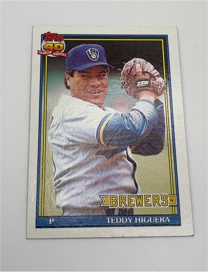 1991 Topps #475 Teddy Higuera — front