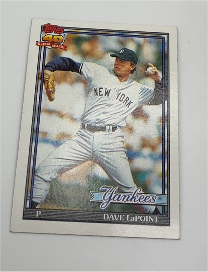 1991 Topps #484 Dave LaPoint — front