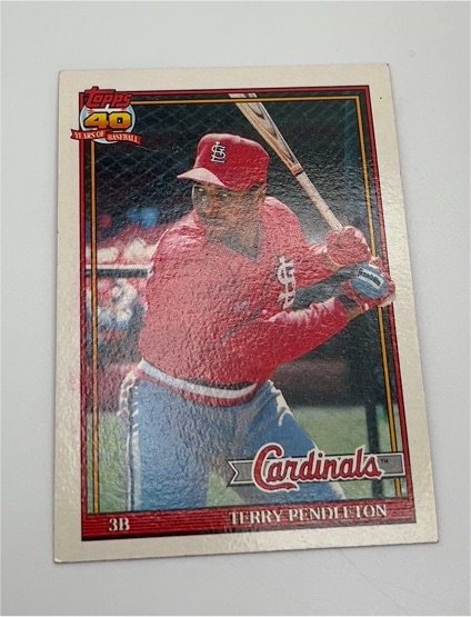 1991 Topps #485 Terry Pendleton — front
