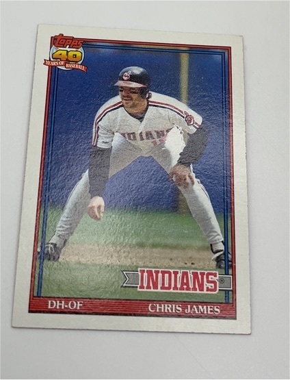 1991 Topps #494 Chris James — front