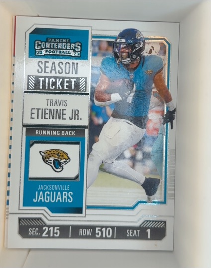 2023 Panini Contenders Season Ticket #47 Travis Etienne Jr. — front