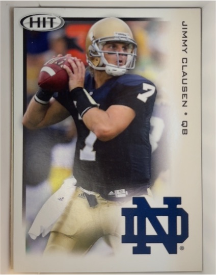 2010 SAGE HIT #51 Jimmy Clausen — front