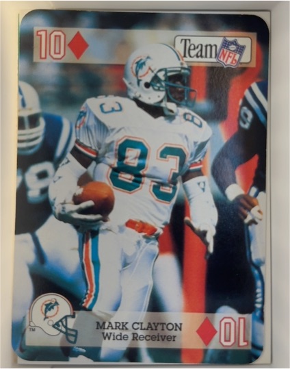 1992 Score #10 Mark Clayton — front