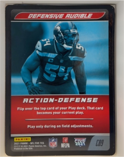 2021 Panini NFL Five #C89 Defensive Audible Bobby Wagner — front
