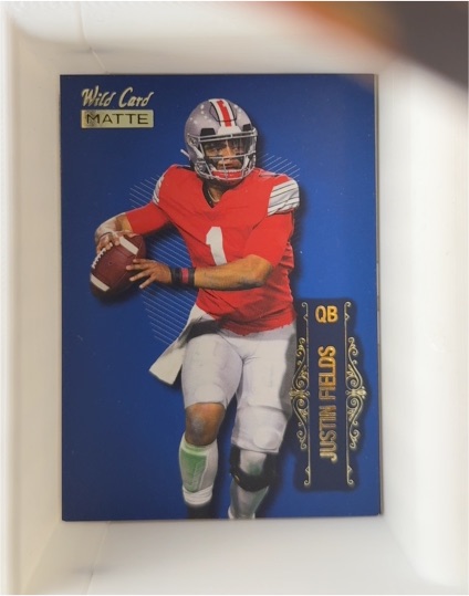 2021 Wild Card Matte Blue #LBC-4 Justin Fields — front