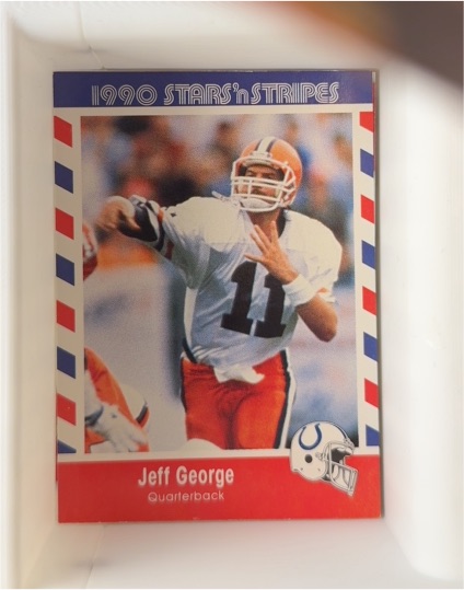 1990 Fleer Stars 'n Stripes #81 Jeff George — front