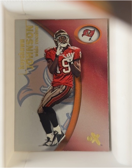 2001 Fleer E-X #18 Keyshawn Johnson — front