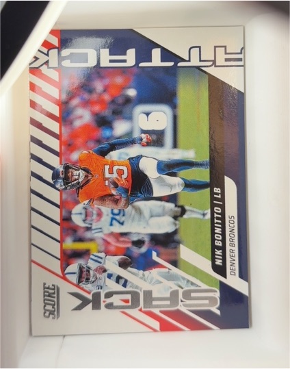 2025 Panini Score Sack Attack #1 Nik Bonitto — front