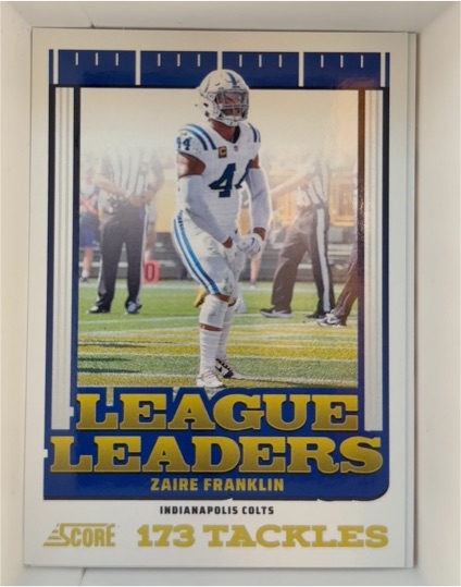 2025 Score League Leaders #8 Zaire Franklin — front