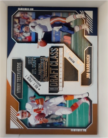 2024 Panini Contenders Historic Draft Class #9 Vinny Testaverde Jim Harbaugh — front