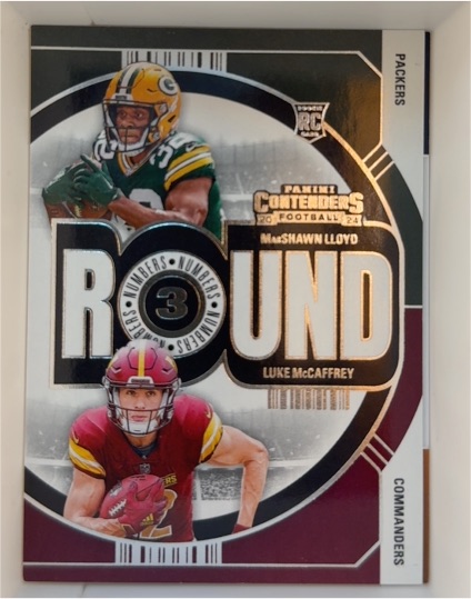 2024 Panini Contenders Round Numbers #14 MarShawn Lloyd Luke McCaffrey — front