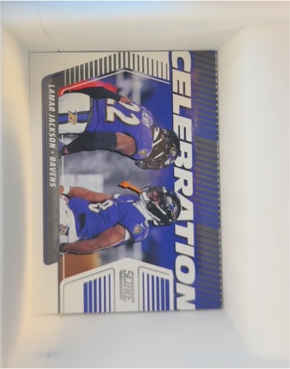 2025 Panini Score #C-LJA Lamar Jackson Celebration — front