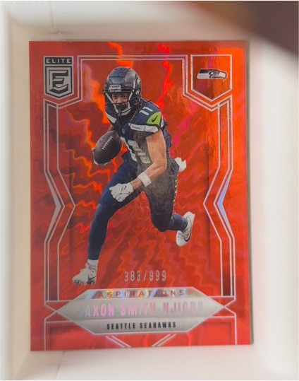 2025 Donruss Elite Aspirations Red Shimmer #383 Jaxon Smith-Njigba — front