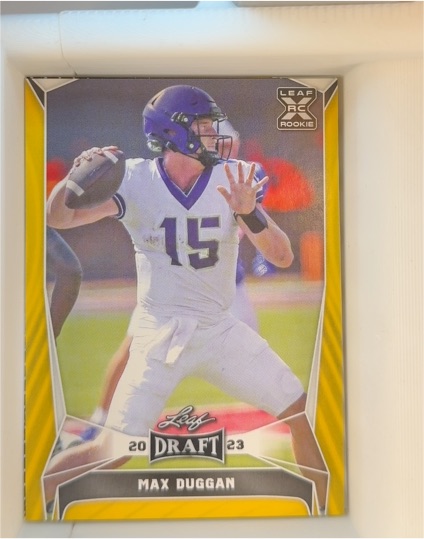 2023 Leaf Draft #15 Max Duggan — front