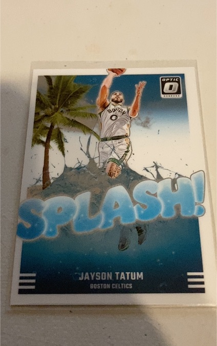 2024-25 Panini Donruss Optic #11 Jayson Tatum Splash Silver Prizm Boston Celtics — front