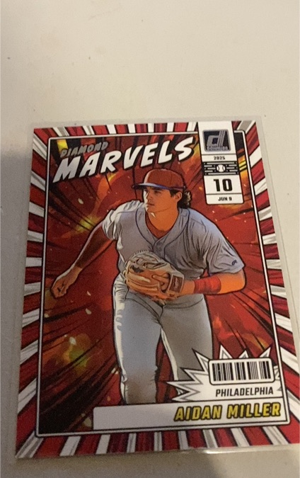 2025 Panini Donruss #19 Aidan Miller Diamond Marvels — front