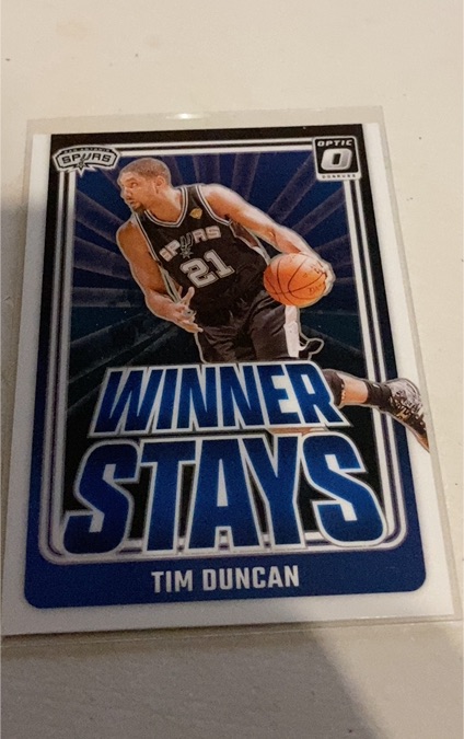 2024-25 Panini Donruss Optic #12 Tim Duncan Winner Stays — front
