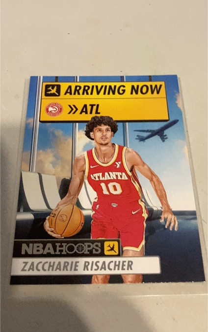 2024-25 Panini NBA Hoops #10 Zaccharie Risacher Arriving Now — front