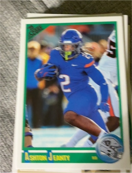 2025 Panini Score #1 Ashton Jeanty Anniversary Rookies — front