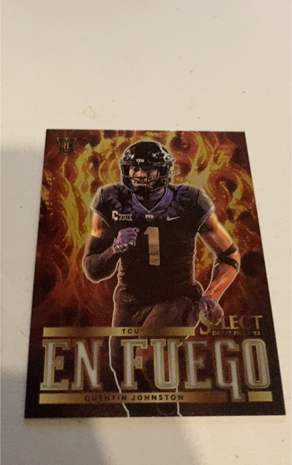 2023 Panini Select Draft Picks En Fuego #EF-QJ Quentin Johnston — front
