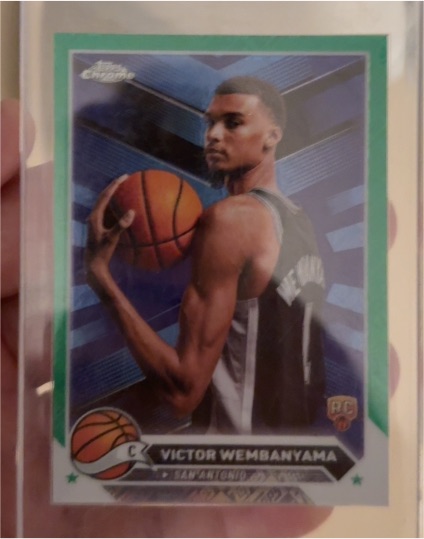 2023-24 Topps Chrome #1 Victor Wembanyama Rookie Card — front