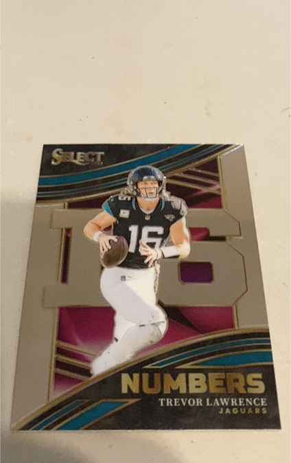 2023 Panini Select #NMB-TLA Trevor Lawrence Numbers — front