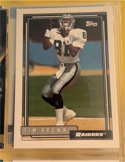 1992 Topps #612 Tim Brown — front