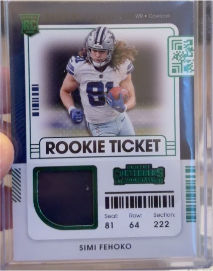 2021 Panini Contenders Rookie Ticket #RTS-SFE Simi Fehoko — front
