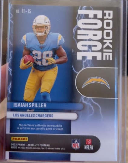 2022 Panini Absolute Football #RF-15 Isaiah Spiller Rookie Force — front