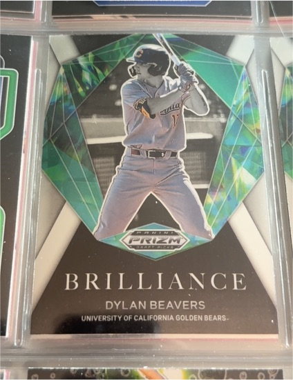 2022 Panini Prizm Draft Picks Brilliance #BR-DB Dylan Beavers — front