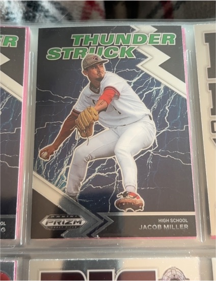 2022 Panini Prizm Draft Picks Thunderstruck #TH-JM Jacob Miller — front