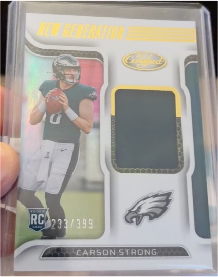 2022 Panini Certified New Generation #NGJ-CS Carson Strong — front
