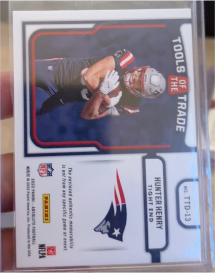2022 Panini Absolute Tools of the Trade #TTD-13 Hunter Henry — front