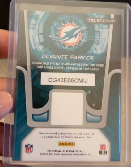 2021 Panini Playbook BLITZ #BTZ-DVP DeVante Parker — front
