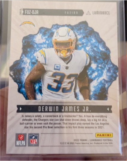 2022 Panini Luminance Fuzion #FUZ-DJA Derwin James Jr. — front
