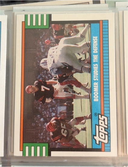 1990 Topps #502a Boomer Studies the Defense — front