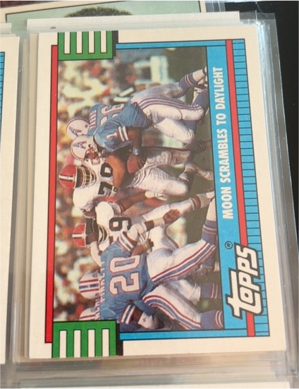 1990 Topps #519 Warren Moon Houston Oilers — front