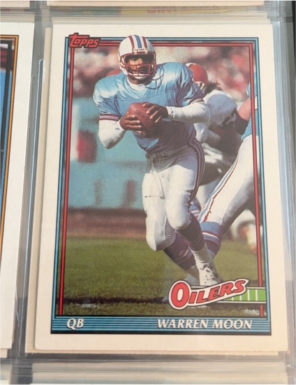 1991 Topps #233 Warren Moon Houston Oilers — front
