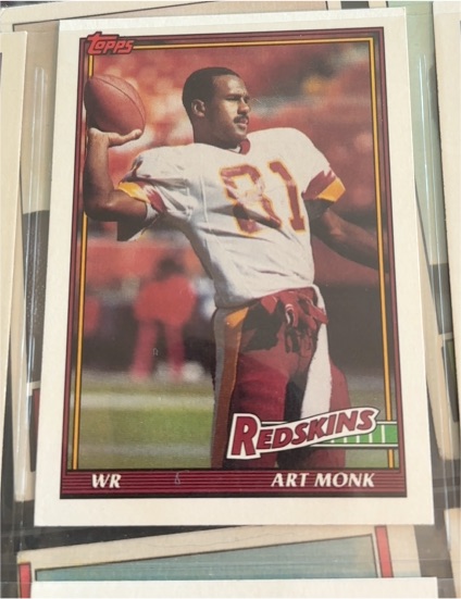 1991 Topps #187 Art Monk — front