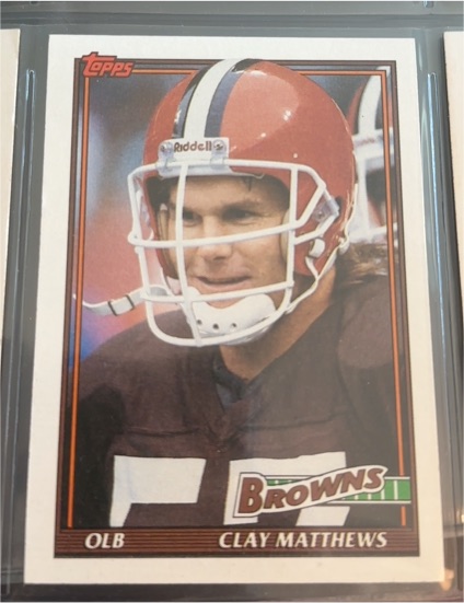 1991 Topps #591 Clay Matthews — front