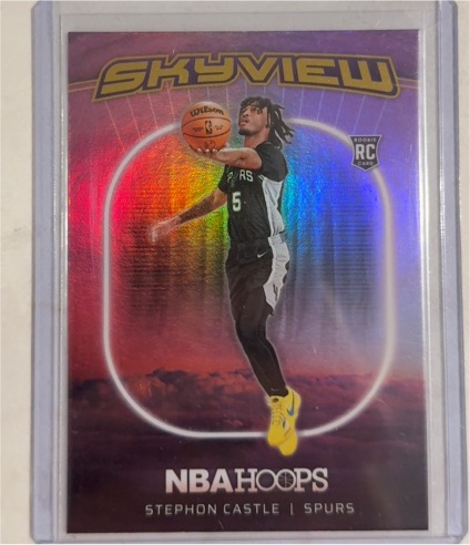 2024-25 Panini NBA Hoops #3 Stephon Castle Skyview Rookie — front