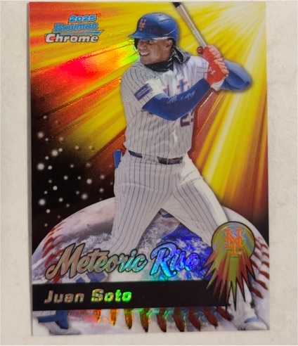 2025 Bowman Chrome #MR-15 Juan Soto Meteoric Rise — front